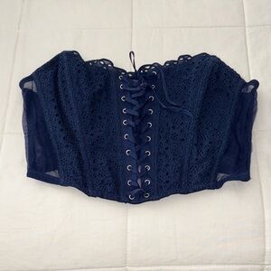 Victoria Secret’s Navy Lace-Up Women's Top